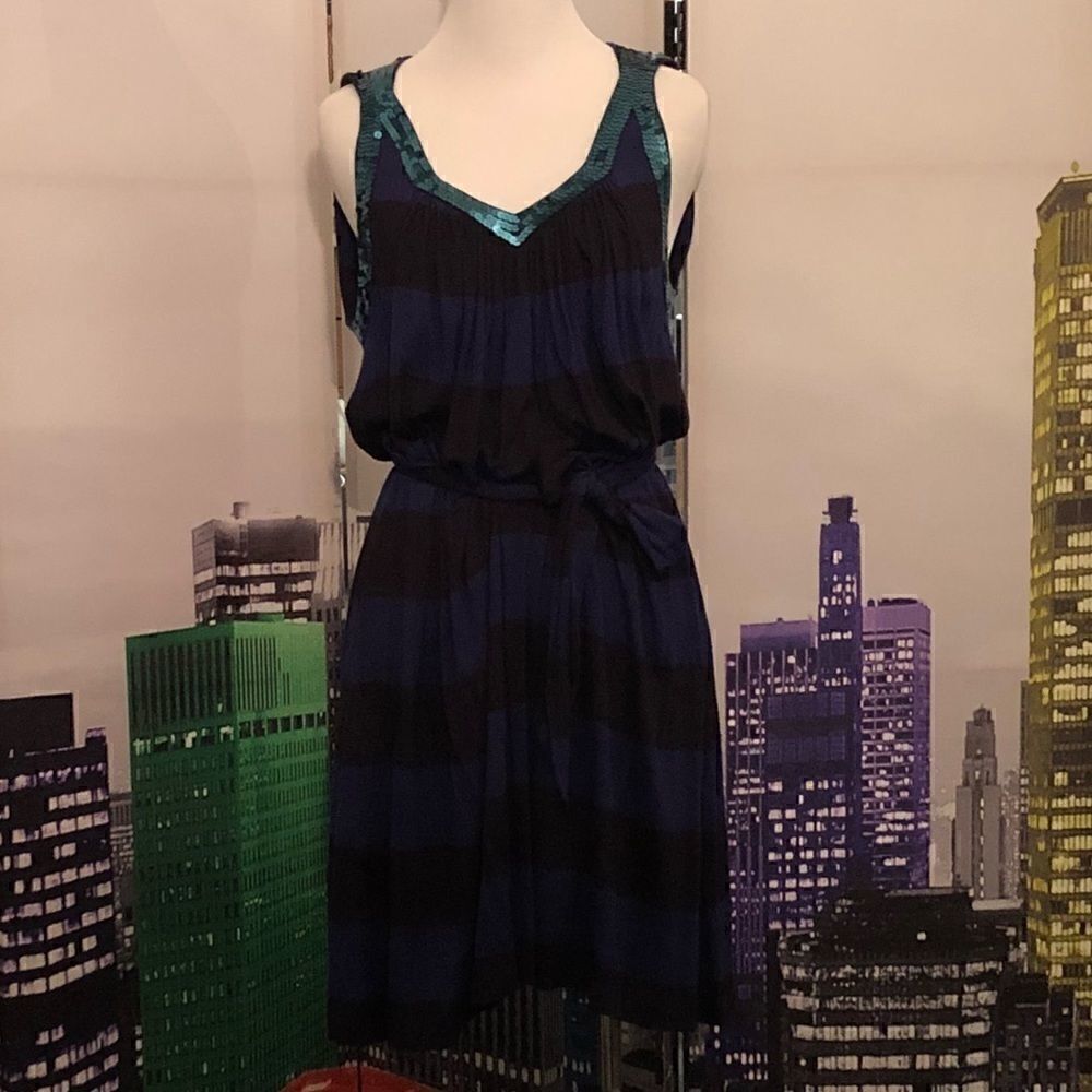 French Connection striped sequined dress. …
